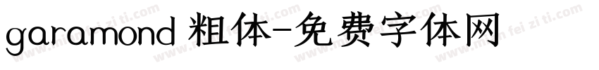 garamond 粗体字体转换